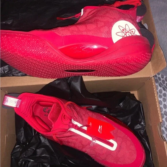 Dwayne Wade Coming Home Basketball Shoes NEW Never Used Size 12.5 Cinnabar Red Dwyane Wade Li Ning CODE RED WOW Way of WADE Miami HEAT  main image 2